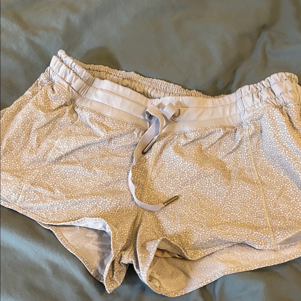 lululemon athletica Light Gray Patterned Shorts